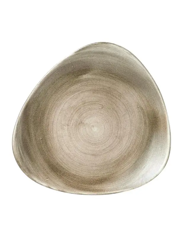 Acheter En Ligne Assiettes triangulaires Churchill Stonecast Patina Lotus Antique Taupe 254mm (Lot de 12)