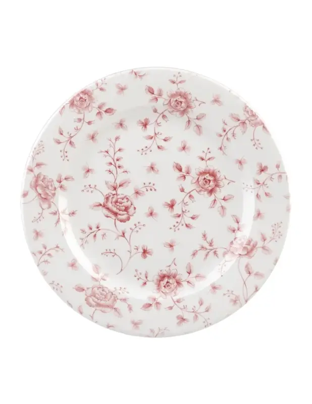 Assiettes plates Churchill Rose Chintz Cranberry 304mm (Lot de 6) Haute Qualité