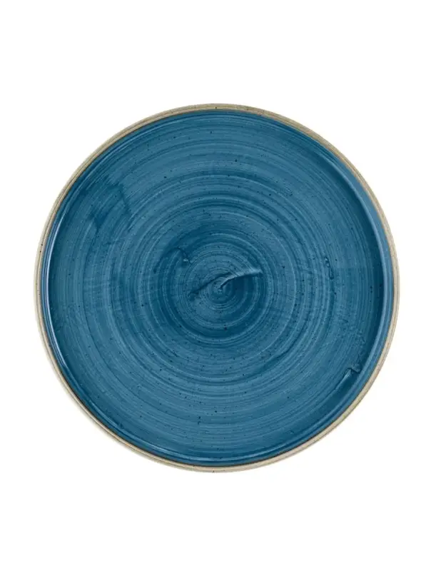 Assiettes avec rebord Churchill Stonecast Java Blue 260mm (Lot de 6) Prix Réduit