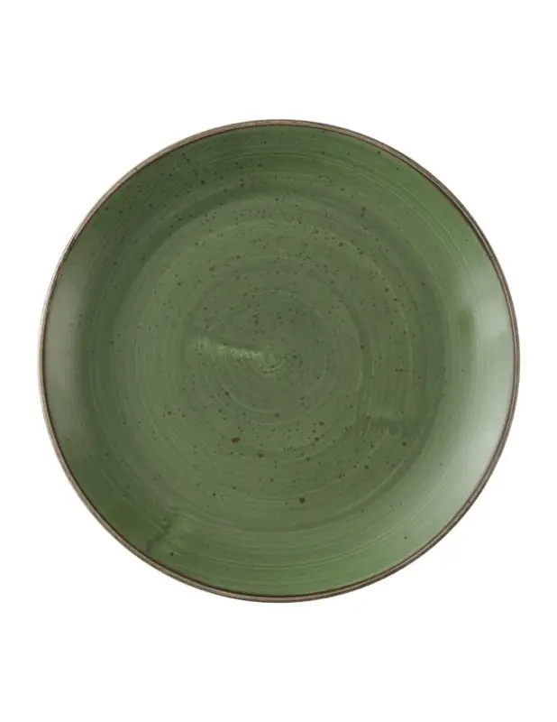Top Vente Assiettes avec rebord Churchill Stonecast Sage Green 254mm (Lot de 12)