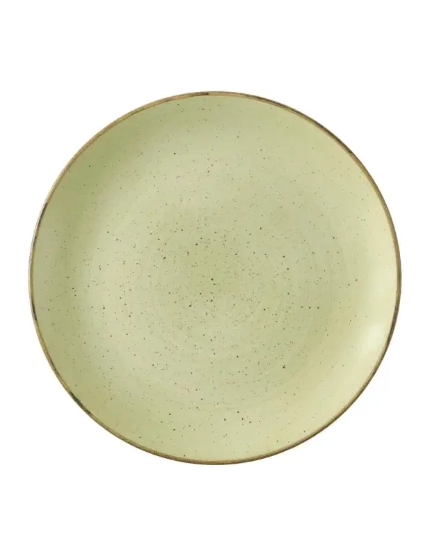Prix Promo Assiettes avec rebord Churchill Stonecast Raw Green Evolve 285mm (Lot de 12)