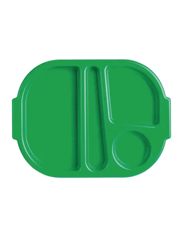 Acheter Direct Petits plateaux repas à compartiments en polypropylène Olympia Kristallon verts 321mm (Box 10)