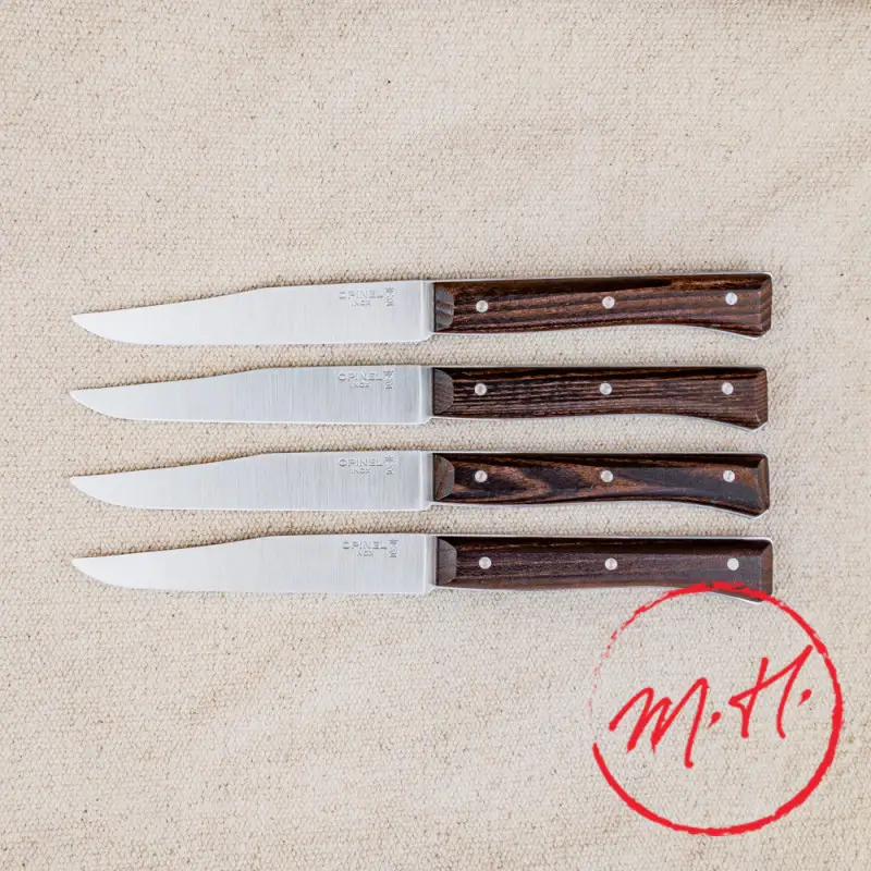 Coffret de 4 couteaux de table Opinel Frêne Sombre Acheter En Ligne