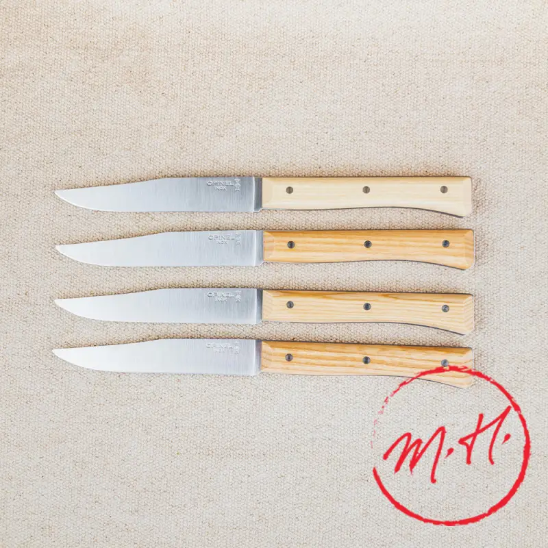 Coffret de 4 Couteaux de Table Opinel Facette en Frêne clair Nouveauté