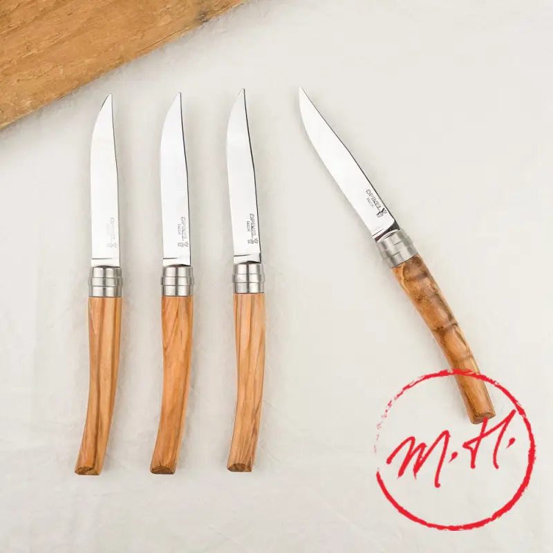 4 couteaux de table Opinel olivier Haute Qualité