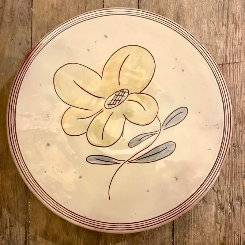 Assiette tourne-omelette décor anémone Paiement Sécurisé