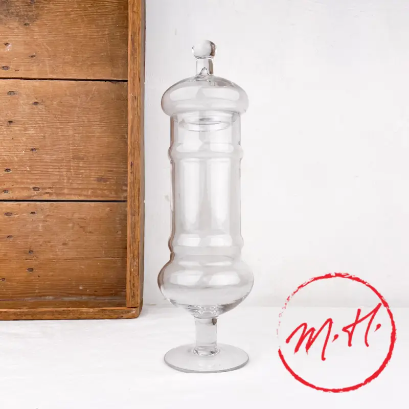Top Vente Bonbonnière en verre à pied