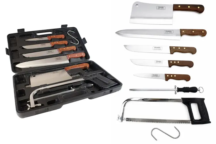 Jusqu’à Épuisement Des Stocks Malette de 8 couteaux et accessoires pour bouchers et chasseurs Pradel Excellence