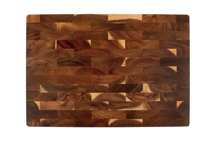 Billot de cuisine Wusaki en bois d&rsquo;acacia damier 43 x 30,5 x 3,5cm Dernier Modèle