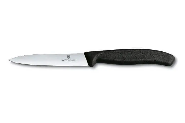 Couteau d&rsquo;office Victorinox SwissClassic noir lame droite 10cm Livraison Gratuite