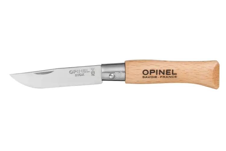 Solde Couteau pliant Opinel Tradition Inox n°04 lame 5cm manche hêtre