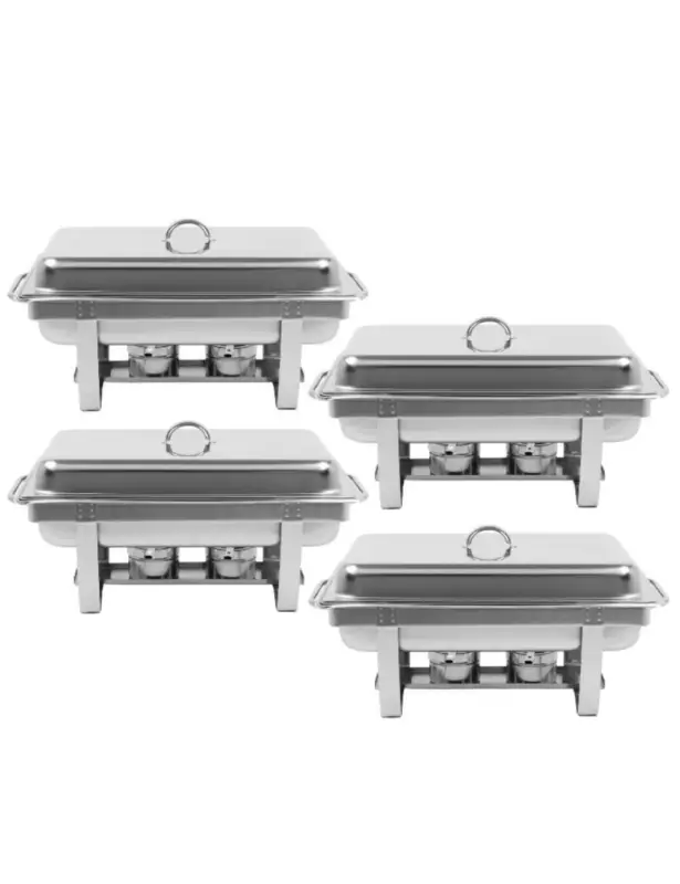 Chafing Dish à Brûleurs GN 1/1 Inox – Lot de 4 – Dynasteel Bon Marché
