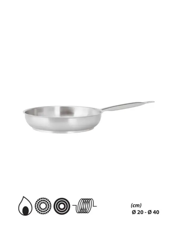 Poêle – Inox Série 1000 – Paderno Prix Promo