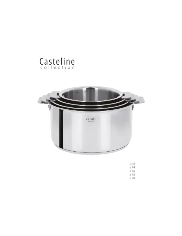 Série de 4 Casseroles sans poignée – Collection Casteline – CRISTEL Usine Directe