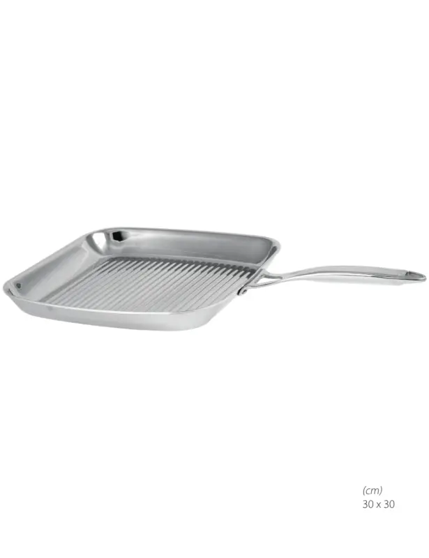 Gril carré inox (3-ply) – Collection Castel&rsquo;pro – CRISTEL Authentique