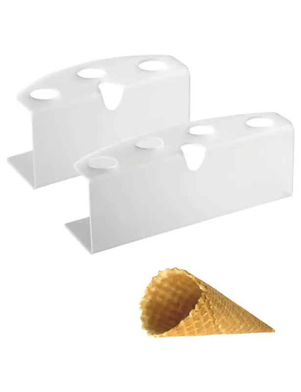Prix Réduit Porte-Cornets Comptoir PMMA Blanc (3 ou 4 trous) – Paderno