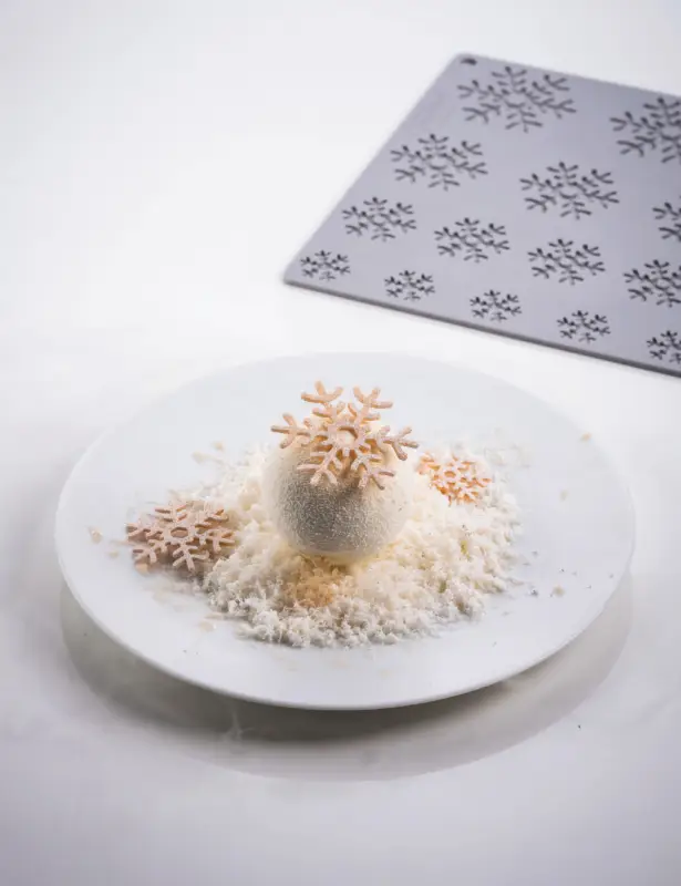 Vente Directe Snowflake (Flocon de neige) – Moule à tuile Gourmand par Paolo Griffa (x24) – PAVONI Italia