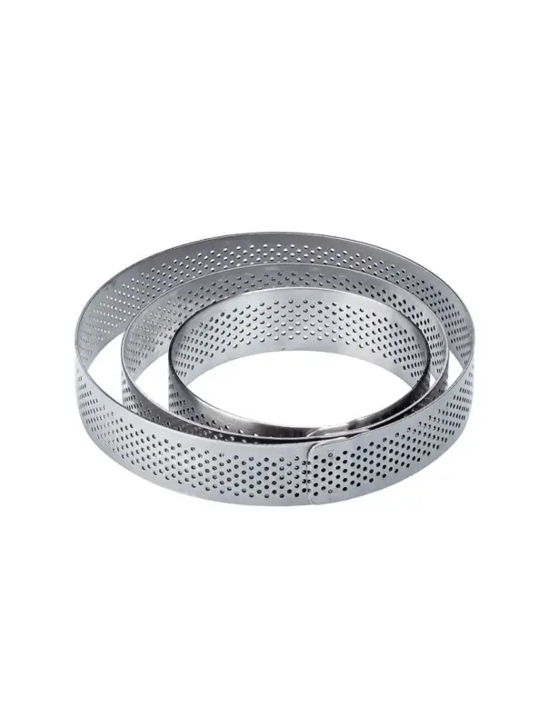 70x35hmm – Moule acier inoxydable micro perforés – Pavoni Italia Crostate Quantité Limitée