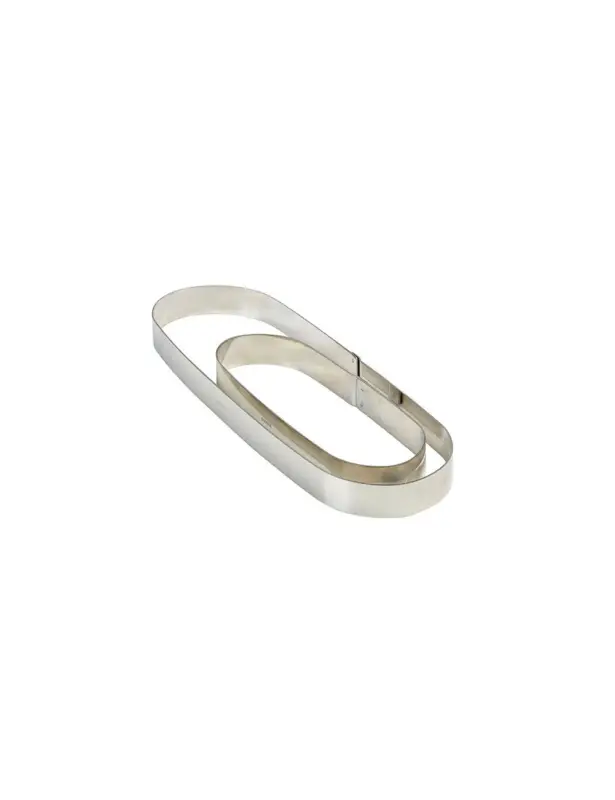 280x80x20mm – Moule ovale en acier inoxydable – Pavoni Italia Crostate Petit Prix