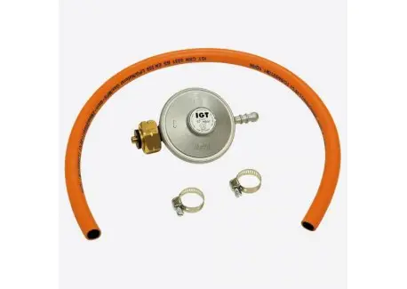 Kit Régulateur/Détendeur de Gaz avec Tuyau 37 Mbar pour Four à Pizza et Plancha Promotion Saisonnière