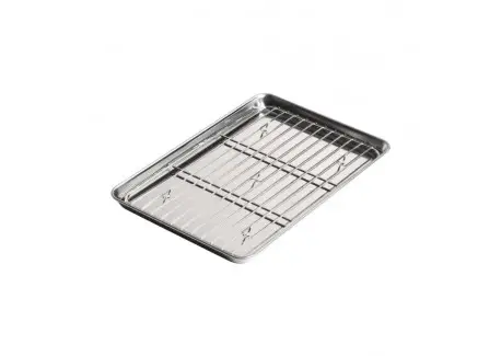 Plaque à Dresser Japonaise avec Grille en Inox 21,5×15 cm Satisfait Ou Remboursé