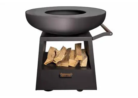 Nomad Brasero Plancha Acier Corten 100 cm Noir Certifié