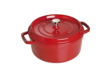 Cocotte Fonte Ronde 26 cm Rouge Cerise 5,2 l Prix Bas