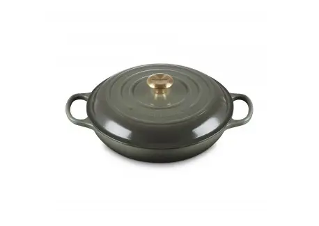 Marque Cocotte Campagnard en Fonte 3,5 L Vert Thym (30 cm)