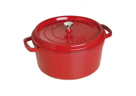 Cocotte Fonte Ronde 28 cm Rouge Cerise 6,7 l Vente Directe