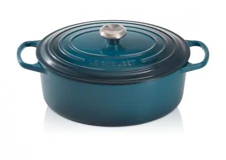 Cocotte Fonte Signature Ovale 4,7 L Bleu Deep Teal (29 cm) Seulement Aujourd’hui