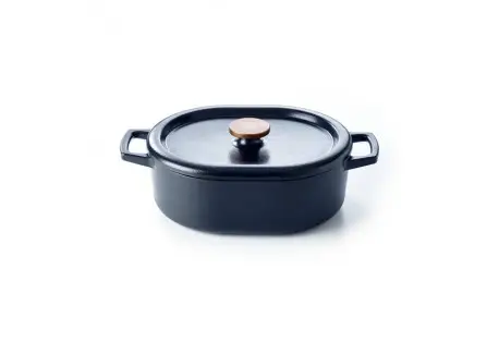 Nouveauté Nori Cocotte Fonte Ovale 5,5 L Noir (31 cm)