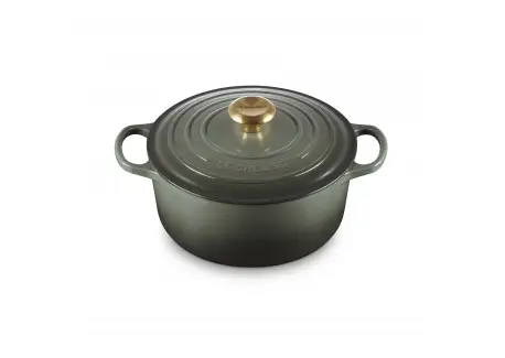Cocotte Fonte Signature Ronde 4,2 L Vert Thym (24 cm) Promotion Saisonnière