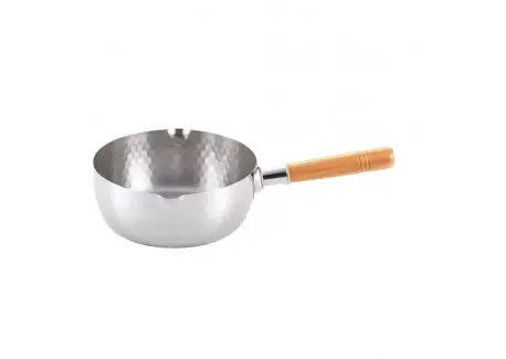 Dernier Modèle Yukihira Casserole/Poelon Inox Martelé avec Bec Verseur 20 cm 1,6L