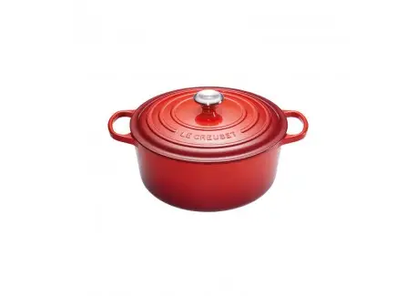 Haute Qualité Cocotte Fonte Signature Ronde 4,2 L Rouge Cerise (24 cm)
