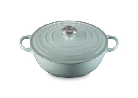 Marmite Ronde en Fonte 4,9 L Bleu Sea Salt (28 cm) Bon Plan