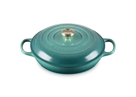 Cocotte Faitout Campagnard Fonte Emaillée 3,5 L Bleu Riviera (30 cm) Nouvel Arrivage