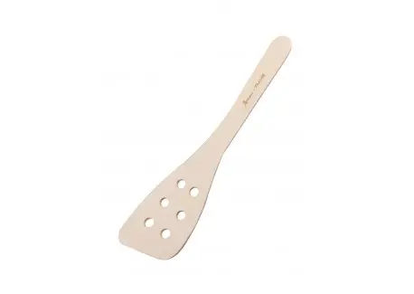 Spatule Perforée en Bois de Hêtre 30 cm Authentique