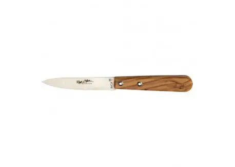 Couteau Office Inox Manche Bois d&rsquo;Olivier 9 cm Nouvelle Collection