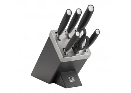 All-Star Bloc de Couteaux Aiguiseur Intégré 7 pièces Anthracite Certifié
