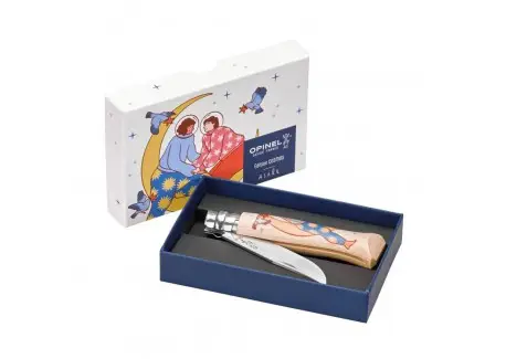 Cosmos Couteau N°08 Inox Manche Bois 8,5 cm Asile Edition Spéciale Promotion
