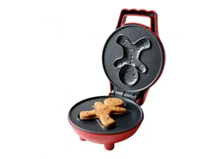 Remise Mini Gaufrier « Gingerbreadman » Bonhomme Pain d&rsquo;épices Noël Individuel