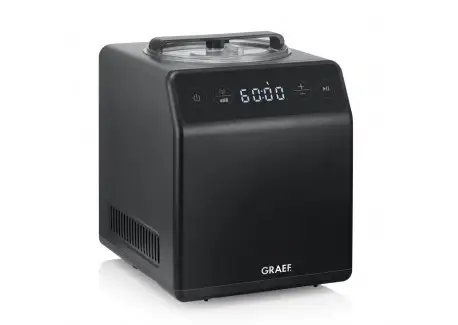 Acheter Direct IM706 Turbine à glace et Yaourtière 2-en-1 avec Cuve Inox 2L Noir Mat