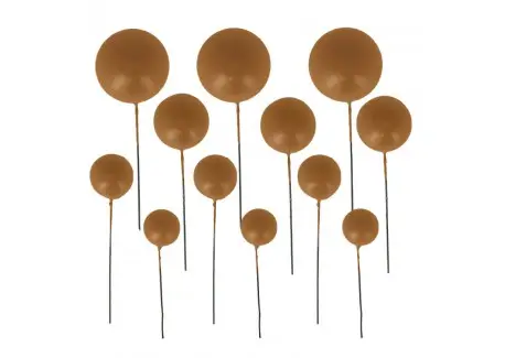 Décoration pour Bûche/Gâteau Boules Dorées 12 Pcs Top Vente