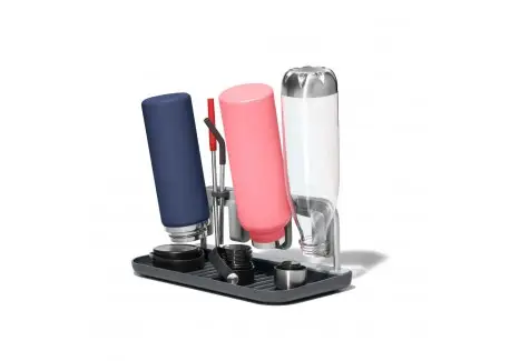 Egouttoir Pliable pour Gourde Bouteille Isotherme Travel Mug et Pailles Gris Nouvel Arrivage