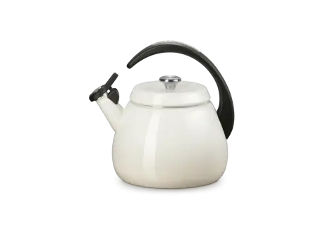 Cloche Bouilloire à Sifflet Emaillée 2,1 L Blanc Meringue Prix Cassé
