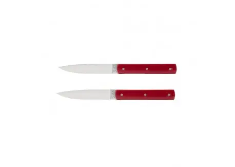 Prix Choc 9.47 Coffret Couteaux de Table Rouge 2 pcs