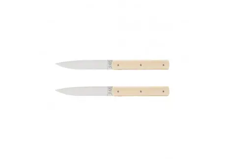 Marque 9.47 Coffret Couteaux de Table Ivoire 2 pcs
