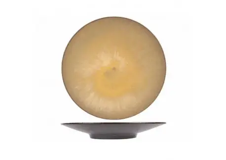 Marque Divine Moon Assiette Plate Gris Anthracite/Ocre 28 cm