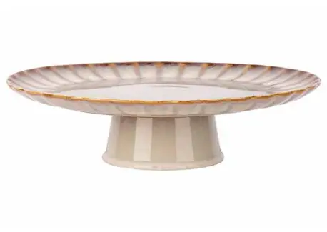 Astera Pearl Plat à Gateau sur Pied Nacre 32 cm Bon Plan