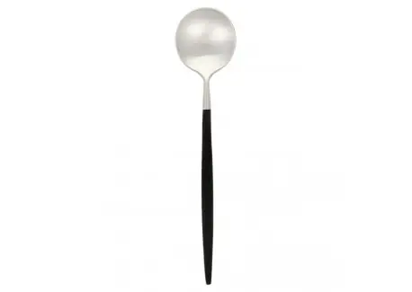Goa Cuillère de Table Brossé Manche Noir Must-Have